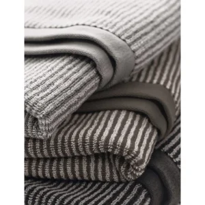 Coupon ? Marc O’Polo Timeless Tone Stripe Handtuch – 50×100 Cm – Anthracite/silver ? 6