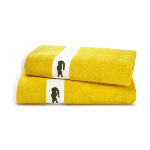 Brandneu ⌛ Lacoste L CASUAL Bio-Handtuch – 55×100 Cm – Jaune ? 11