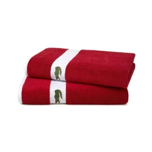 Am billigsten ? Lacoste L CASUAL Bio-Handtuch – 55×100 Cm – Rouge ? 11