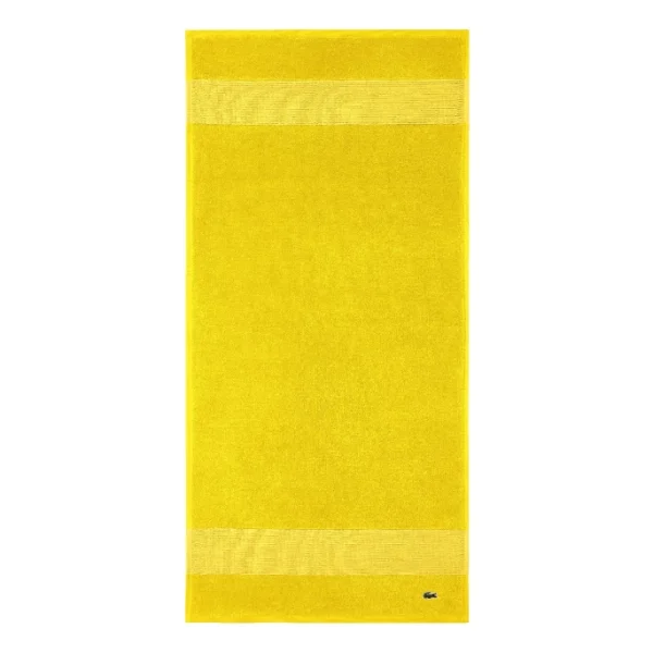 Auslauf ? Lacoste LECROCO Bio-Handtuch – 50×100 Cm – Jaune ? 1