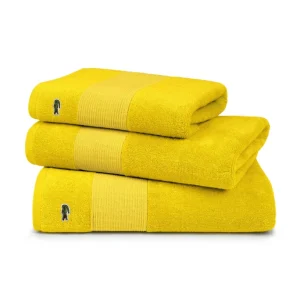 Auslauf ? Lacoste LECROCO Bio-Handtuch – 50×100 Cm – Jaune ? 8