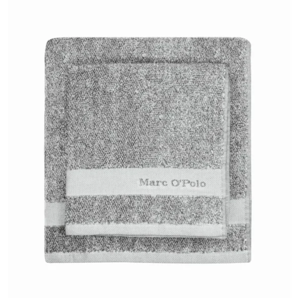 Coupon ? Marc O’Polo Melange Handtuch – 50×100 Cm – Grey/white ❤️ 1