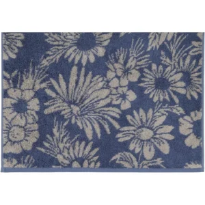 Neu ? Cawö Two-Tone Floral Handtuch – 50×100 Cm – Blau ⭐ 12